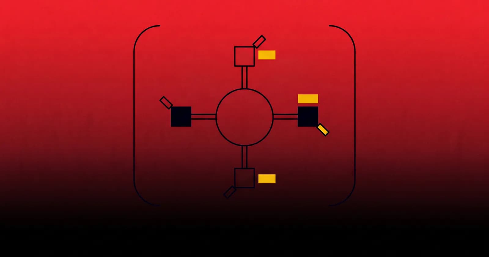 Agentic SEO explained: an orchestrator ring linked to four tool-using agent nodes inside a guardrail frame, flat vector