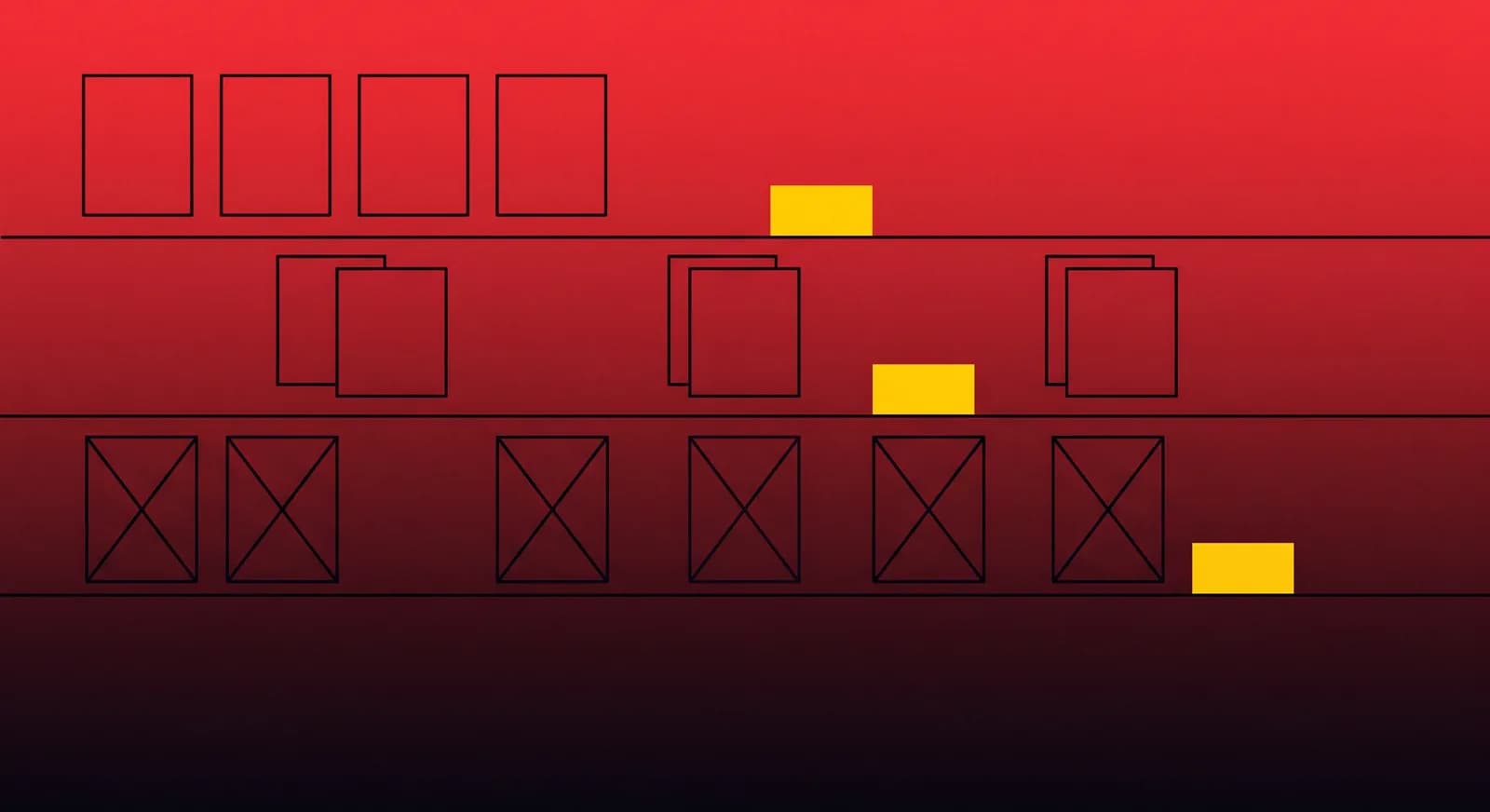 Content audit sorting web pages into keep, merge and remove lanes, the core of a helpful content checklist, flat vector