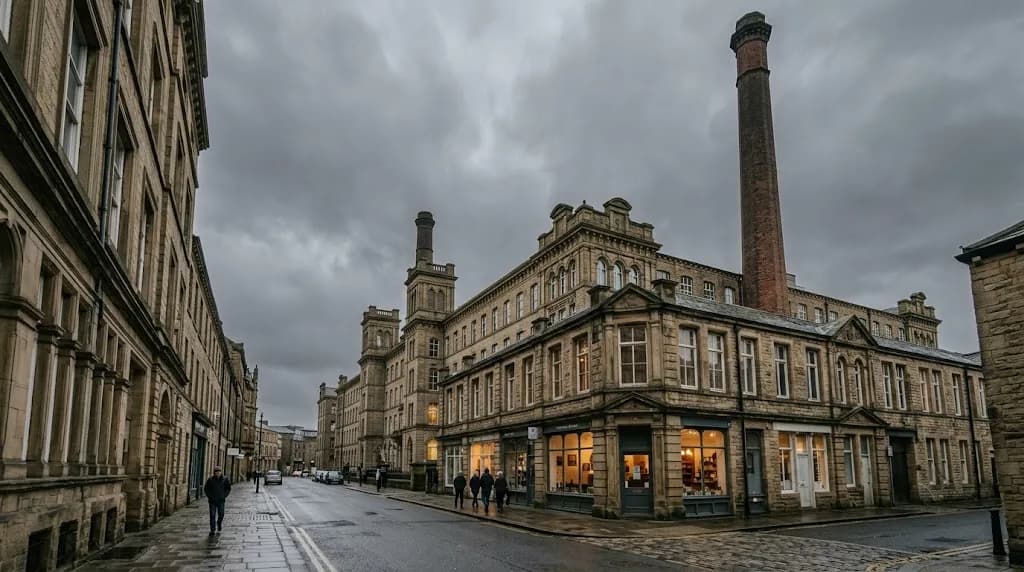 Bradford Victorian mill district streetscape representing the city's manufacturing heritage and digital growth opportunity