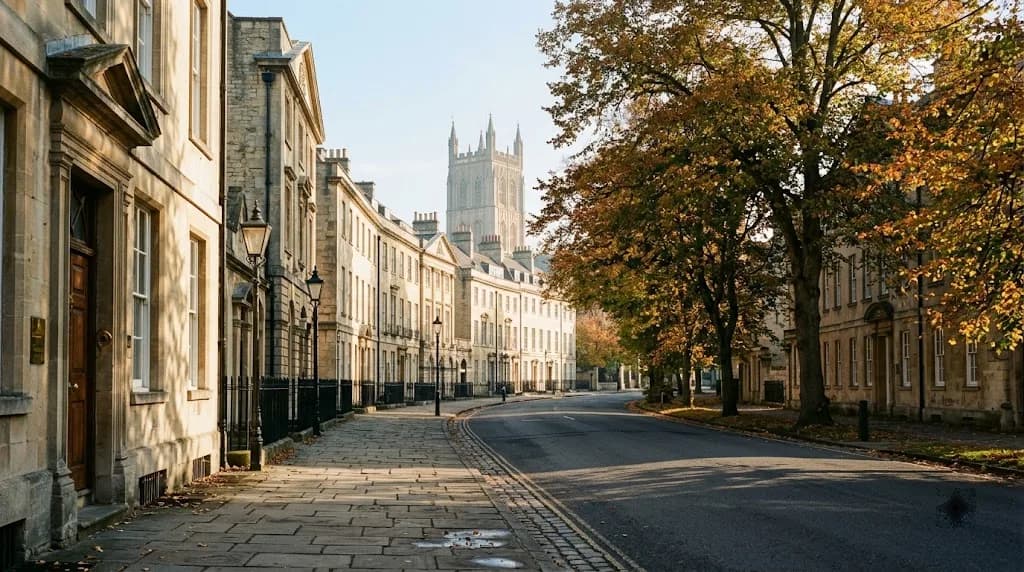 Quiet professional high street in St Albans representing Aristral's digital marketing services for St Albans businesses