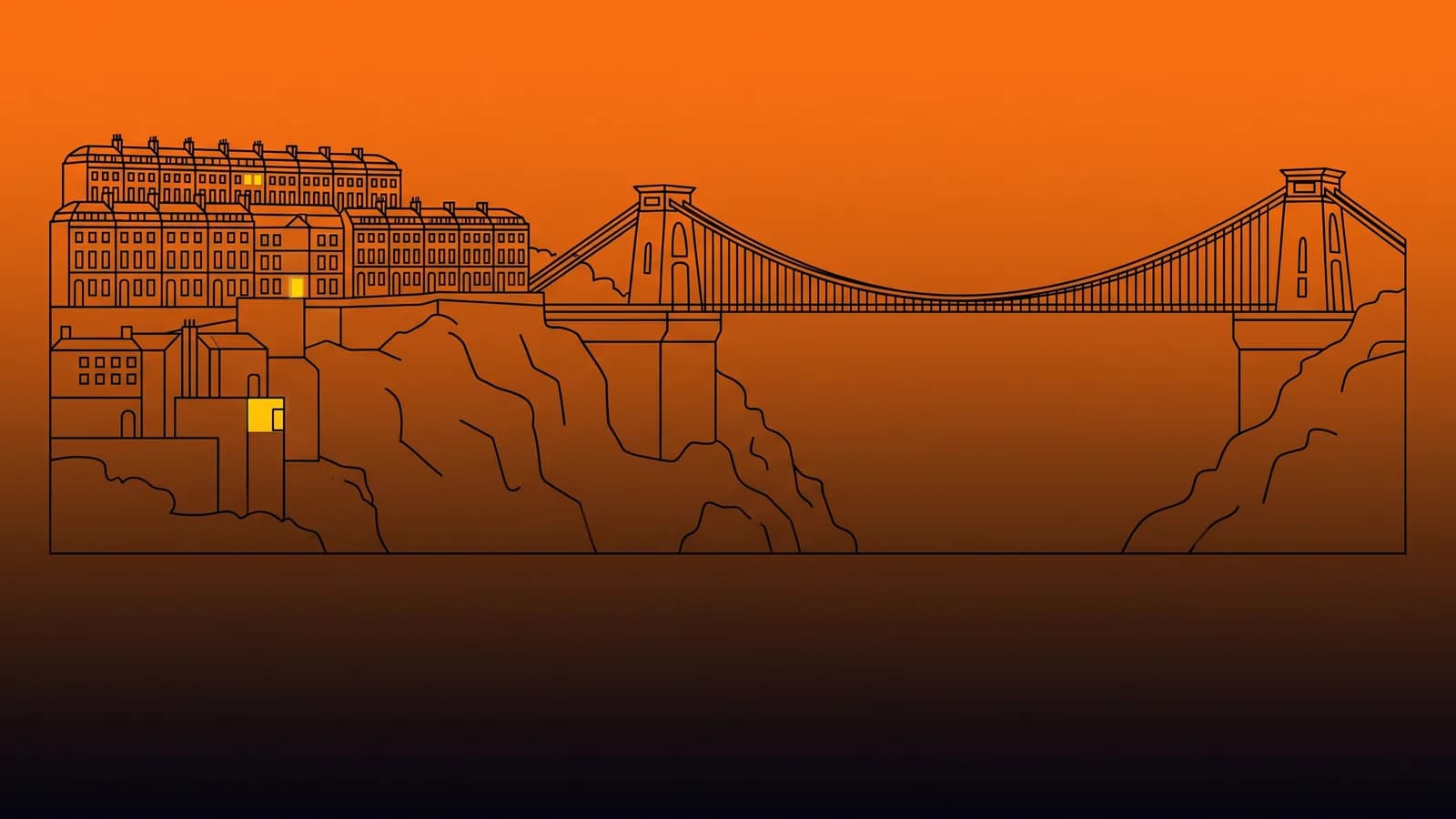 SEO agency Bristol: Clifton Suspension Bridge with search ranking markers