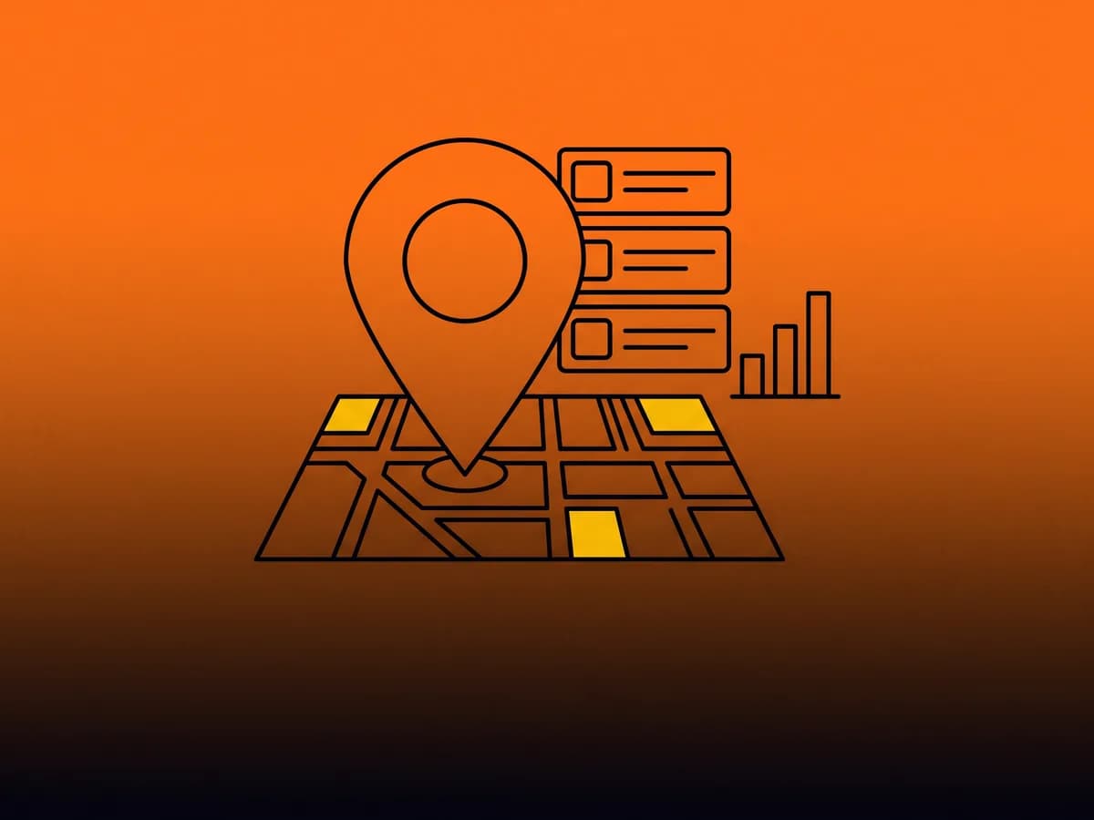 Worcester map pack illustration: a location pin over a street grid with three local search result cards and a rising ranking chart